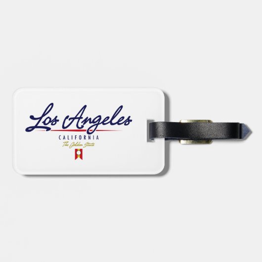 Los Angeles-Skript Gepäckanhänger (Rückseite horizontal)