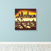 Los Angeles Skyline #1 Leinwanddruck (Insitu (Holzboden))