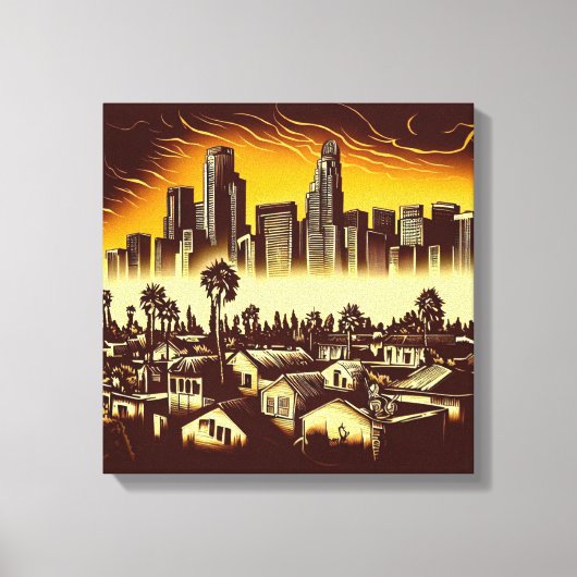Los Angeles Skyline #1 Leinwanddruck (Vorderseite)