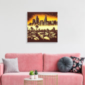 Los Angeles Skyline #1 Leinwanddruck (Insitu (Wohnzimmer))