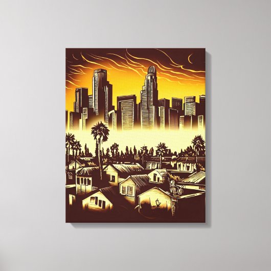 Los Angeles Skyline #1 Leinwanddruck (Vorderseite)