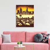 Los Angeles Skyline #1 Leinwanddruck (Insitu (Wohnzimmer))