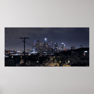 Los Angeles Skyline an Nacht 2 Poster