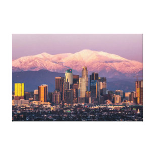 "Los Angeles Skyline and San Gabriel Mountains" Leinwanddruck