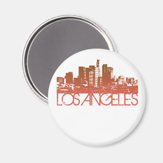 Los Angeles Skyline Design Magnet (Vorderseite/Rückseite)