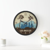 Los Angeles Skyline Große Wanduhr (Zuhause)