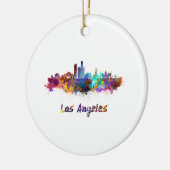 Los Angeles skyline im Watercolor Keramikornament (Links)
