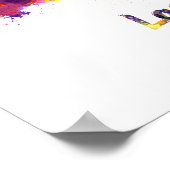 Los Angeles skyline im Watercolor Poster (Ecke)