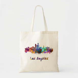 Los Angeles skyline im Watercolor Tragetasche