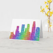 Los Angeles Skyline Karte (Gelbe Blume)