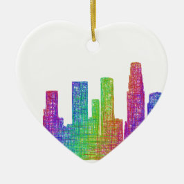 Los Angeles-Skyline Keramikornament