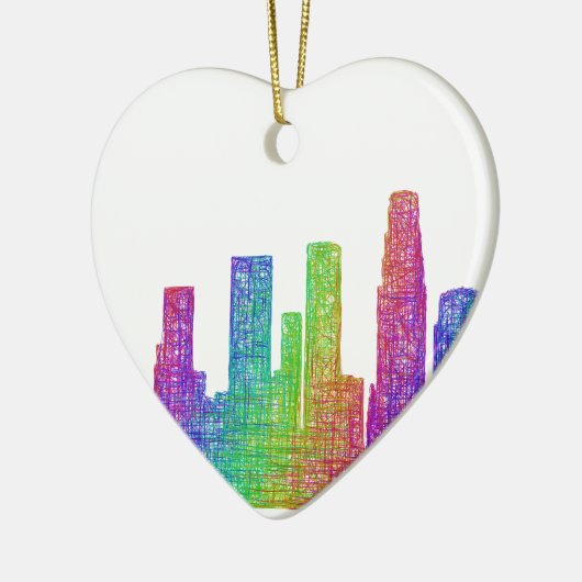 Los Angeles-Skyline Keramikornament (Links)