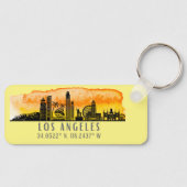 Los Angeles Skyline Latitude und Länge Schlüsselanhänger (Vorderseite)