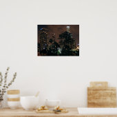 Los Angeles Skyline nach Nacht Poster (Küche)