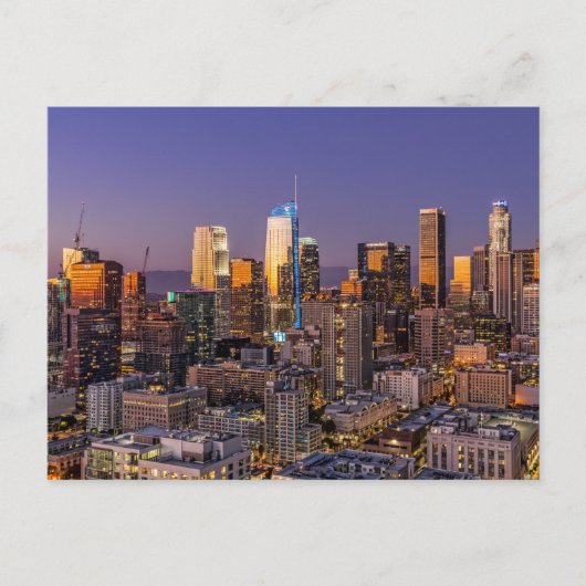 Los Angeles Skyline Postcard Postkarte (Vorderseite)