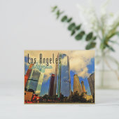 Los Angeles Skyline Postkarte (Stehend Vorderseite)