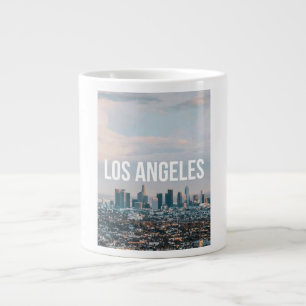 Los Angeles Skyline Retro Stadt Ästhetik Reise Jumbo-Tasse
