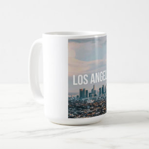 Los Angeles Skyline Retro Stadt Ästhetik Reise Kaffeetasse