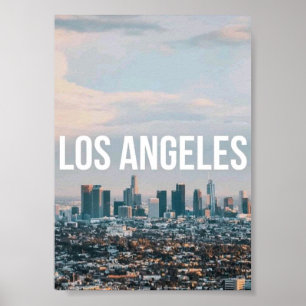 Los Angeles Skyline Retro Stadt Ästhetik Reise Poster