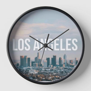 Los Angeles Skyline Retro Stadt Ästhetik Reise Uhr