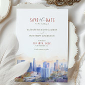 Los Angeles Skyline Save the Date Zielort Einladung