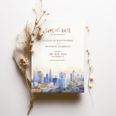 Los Angeles Skyline Save the Date Zielort Einladung