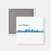 Los Angeles Skyline Silhouette Magnet (Vorderseite/Rückseite)