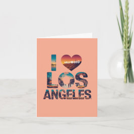 Los Angeles Skyline Sunset & Hollywood Typografie Einladung