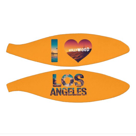 Los Angeles Skyline Sunset & Hollywood Typografie Mini Basketball (Panele)