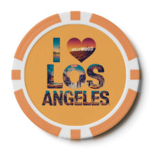 Los Angeles Skyline Sunset & Hollywood Typografie