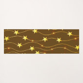 Los Angeles Skyline Sunset & Hollywood Typografie Yogamatte (Rückseite (Horizontal))