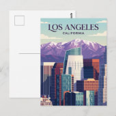 Los Angeles Skyline USA Postkarte (Vorne/Hinten)