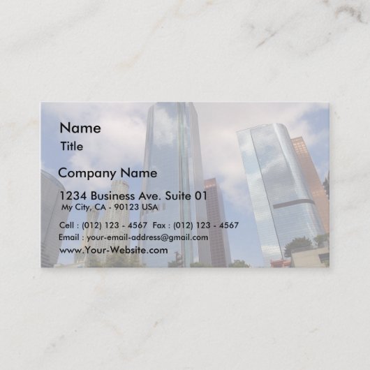 Los Angeles-Skyline Visitenkarte (Vorderseite)