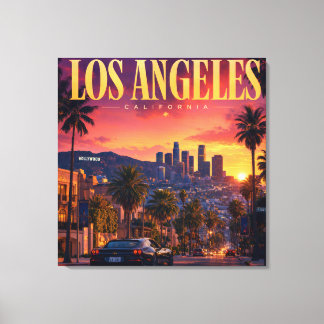 Los Angeles Sonnenuntergang Leinwanddruck
