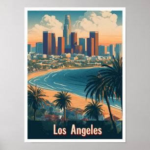 Los Angeles South Carolina USA Reise Illustration Poster
