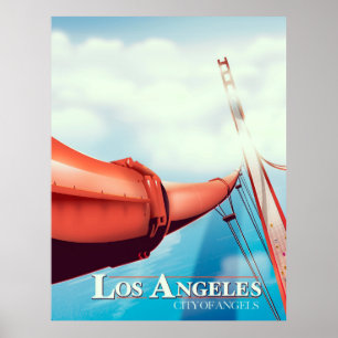 Los Angeles "Stadt der Engel" Urlaubsposter. Poster