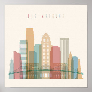 Los Angeles, Stadt-Skyline Kaliforniens   Poster