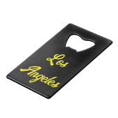 Los Angeles Stainless Steel Bottle Opener Geldbeutel Flaschenöffner (Vorderseite Schrägansicht)