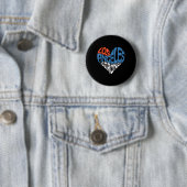 Los Angeles Starkes Herzchen für La Support Califo Button (Beispiel)