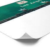 Los Angeles, Straßenschild in Kalifornien Poster (Ecke)