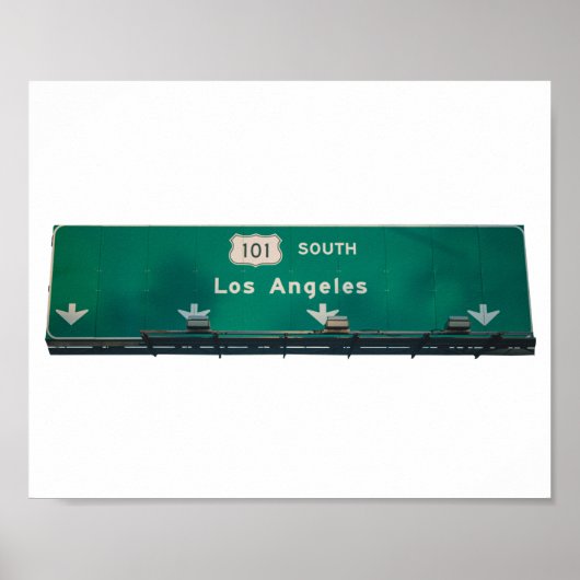 Los Angeles, Straßenschild in Kalifornien Poster (Vorne)