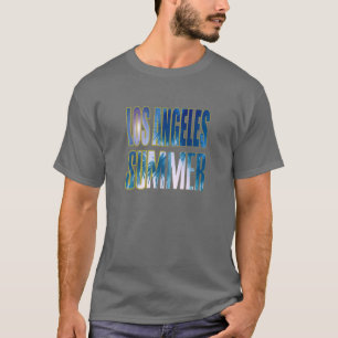 "Los Angeles Summer Letter Blue"-Shirt T-Shirt
