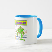 "Los Angeles" Surfer Beach Cup Tasse (VorderseiteRechts)