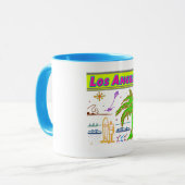"Los Angeles" Surfer Beach Cup Tasse (Vorderseite Links)
