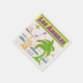 "Los Angeles" Surfer Beach Napkins Serviette (Ecke)