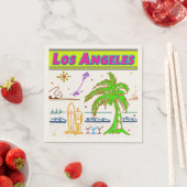"Los Angeles" Surfer Beach Napkins Serviette (Beispiel)