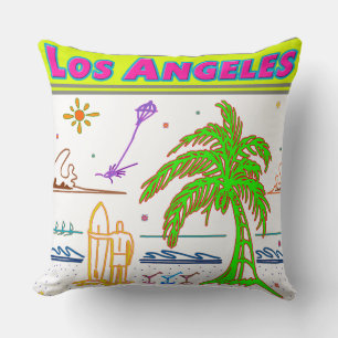 "Los Angeles" Surfer Beach Pillow Kissen