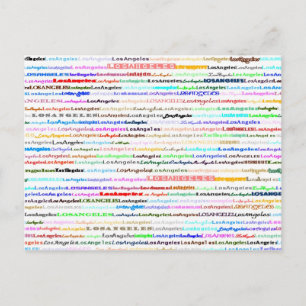 Los Angeles Text Design II Postkarte