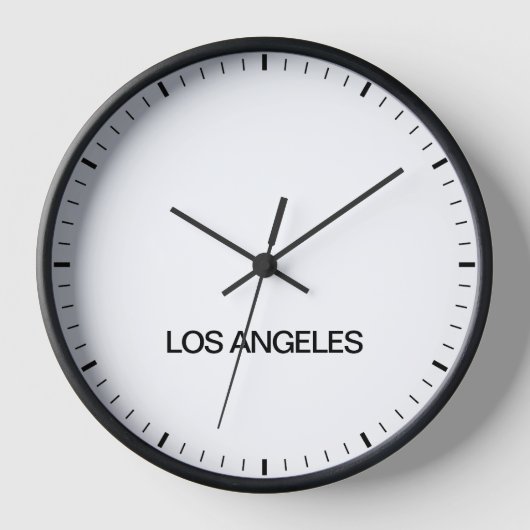 Los Angeles Time Zone Newsroom Style Clock Uhr (Vorderseite)