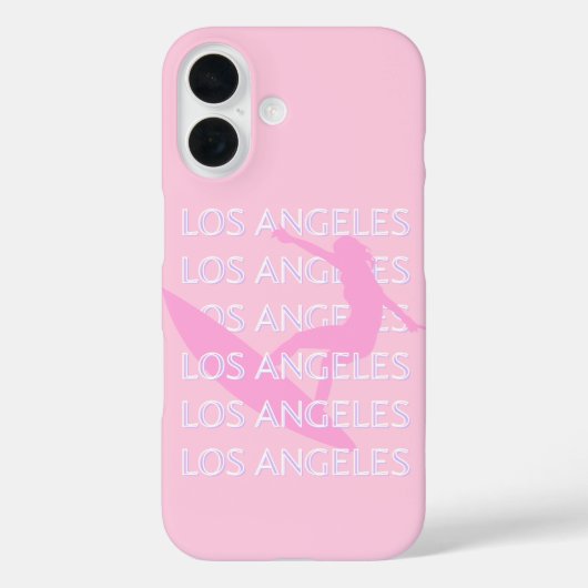 Los Angeles Travel Art, Kalifornien, Pink, Preppy Case-Mate iPhone Hülle (Rückseite)
